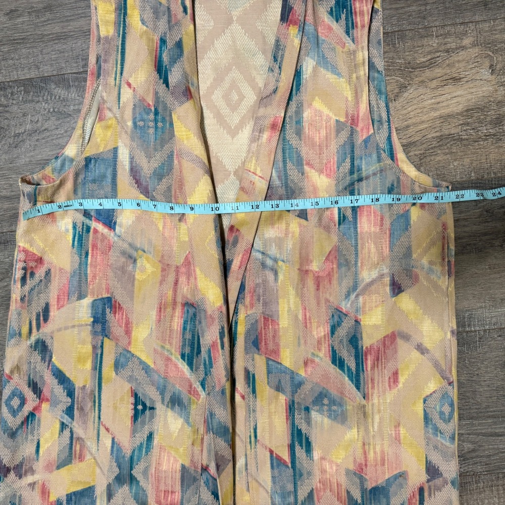 Vintage Styles de Santa Fe Bohemian Abstract Aztec Geometric Vest Women's XL - Picture 5 of 5